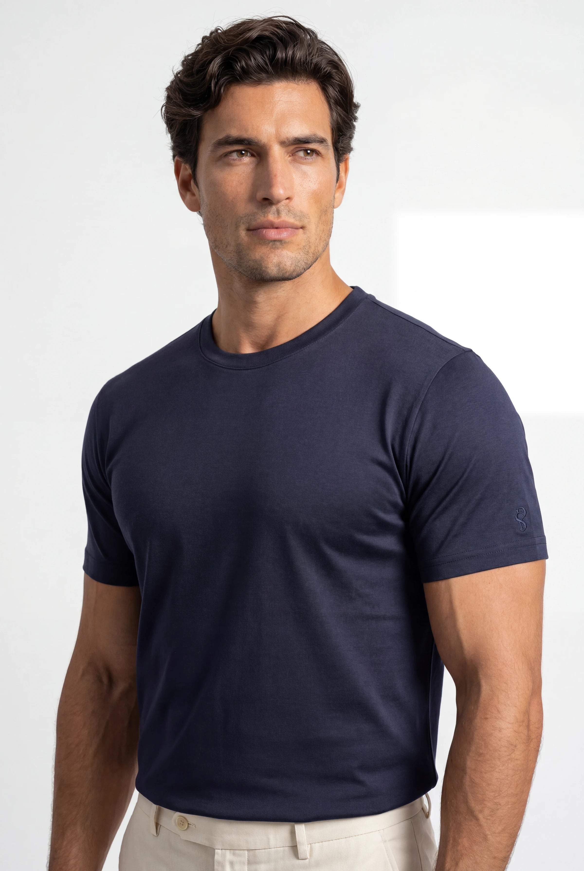 Luxe Mercerized Crew Tee