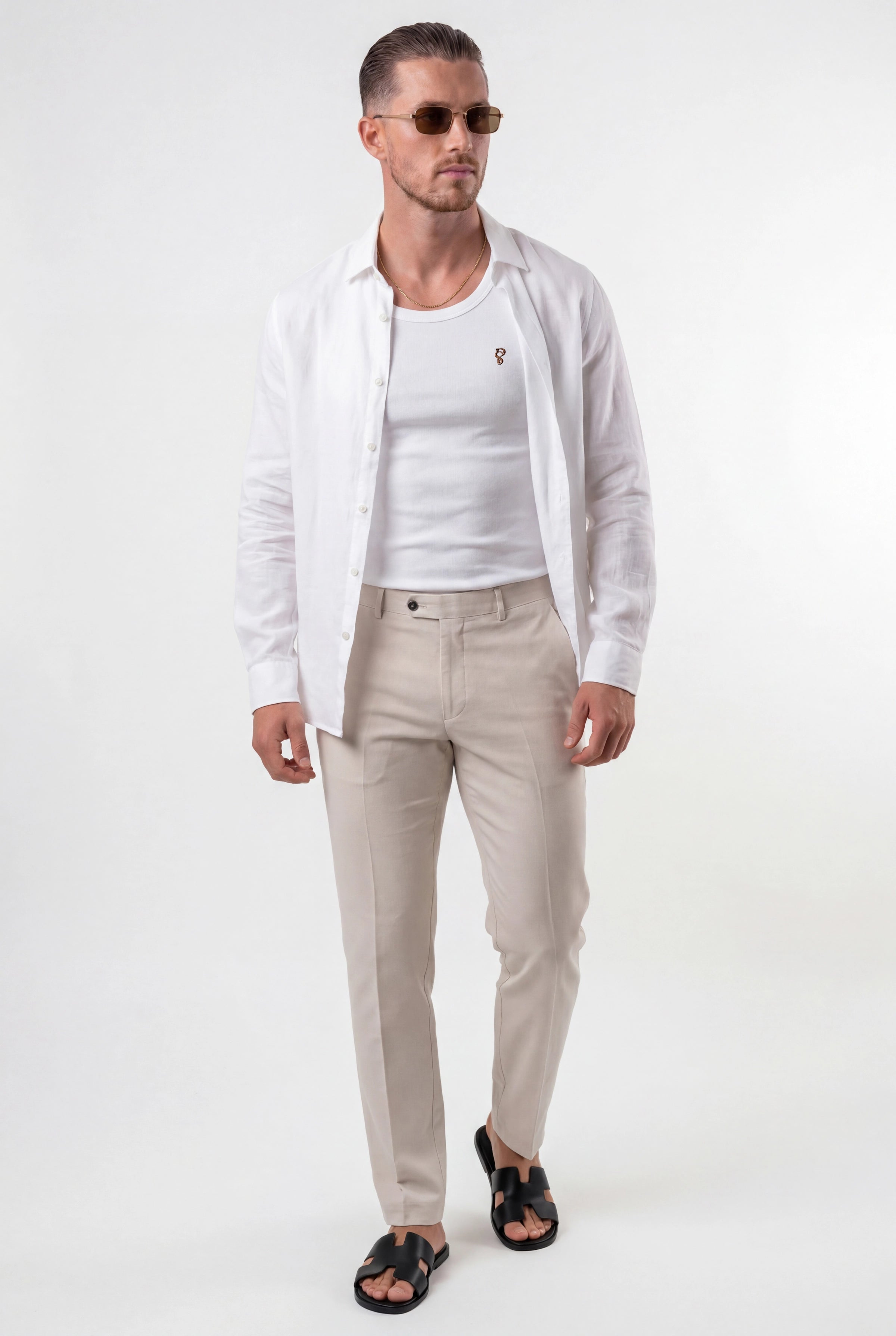 [White] front with shirt