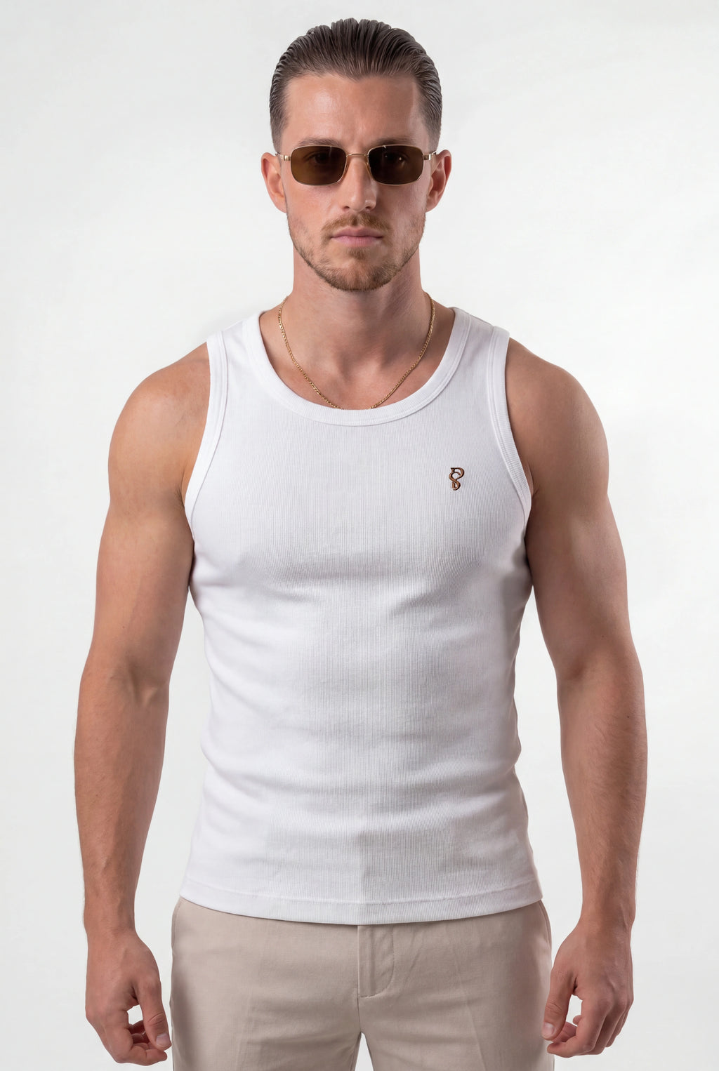 [White] front facing straight