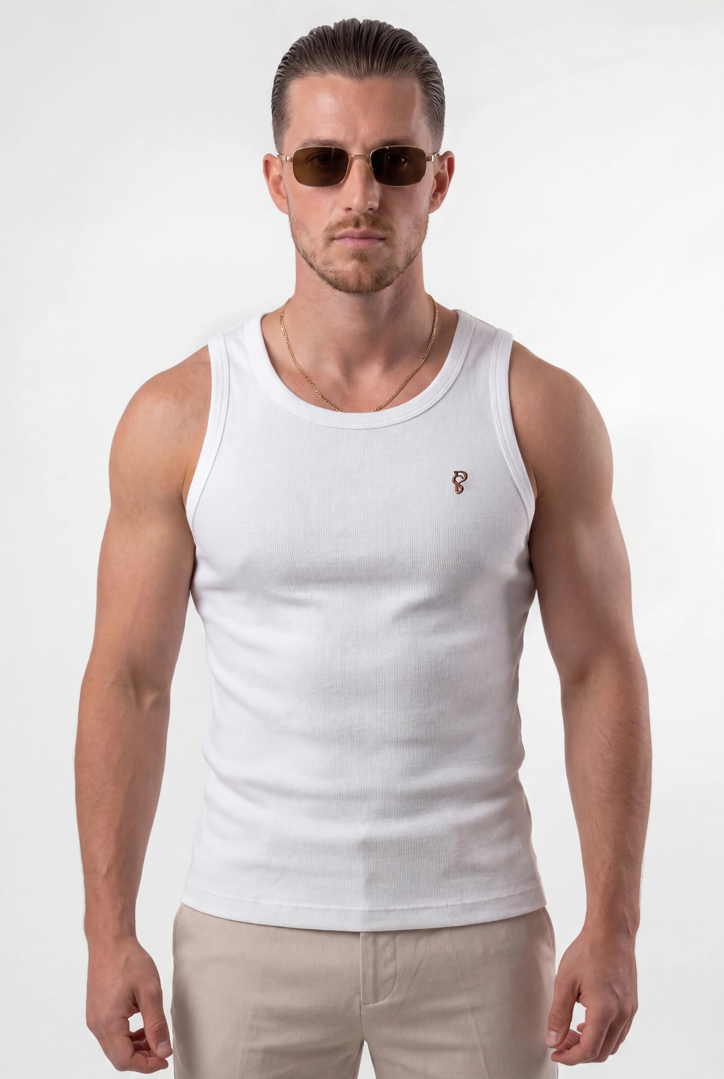 [White] front facing straight